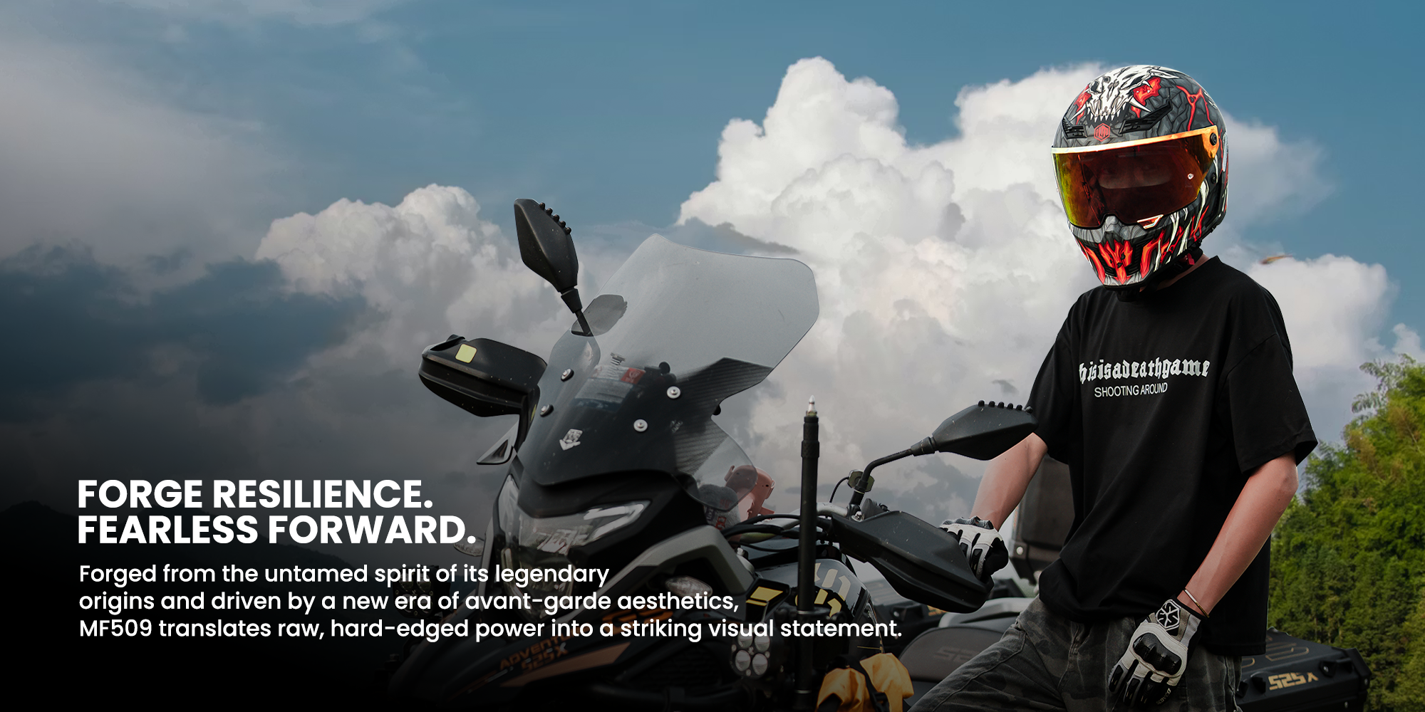 FORGE RESILIENCE. FEARLESS FORWARD.
Forged from the untamed spirit of its legendary origins and driven by a new era of avant-garde aesthetics, MF509 translates raw, hard-edged power into a striking visual statement.