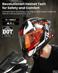 ILM Full Face Motorcycle Helmet DOT Approved Powersports Street Racing Cascos para Motos Model MF510A
