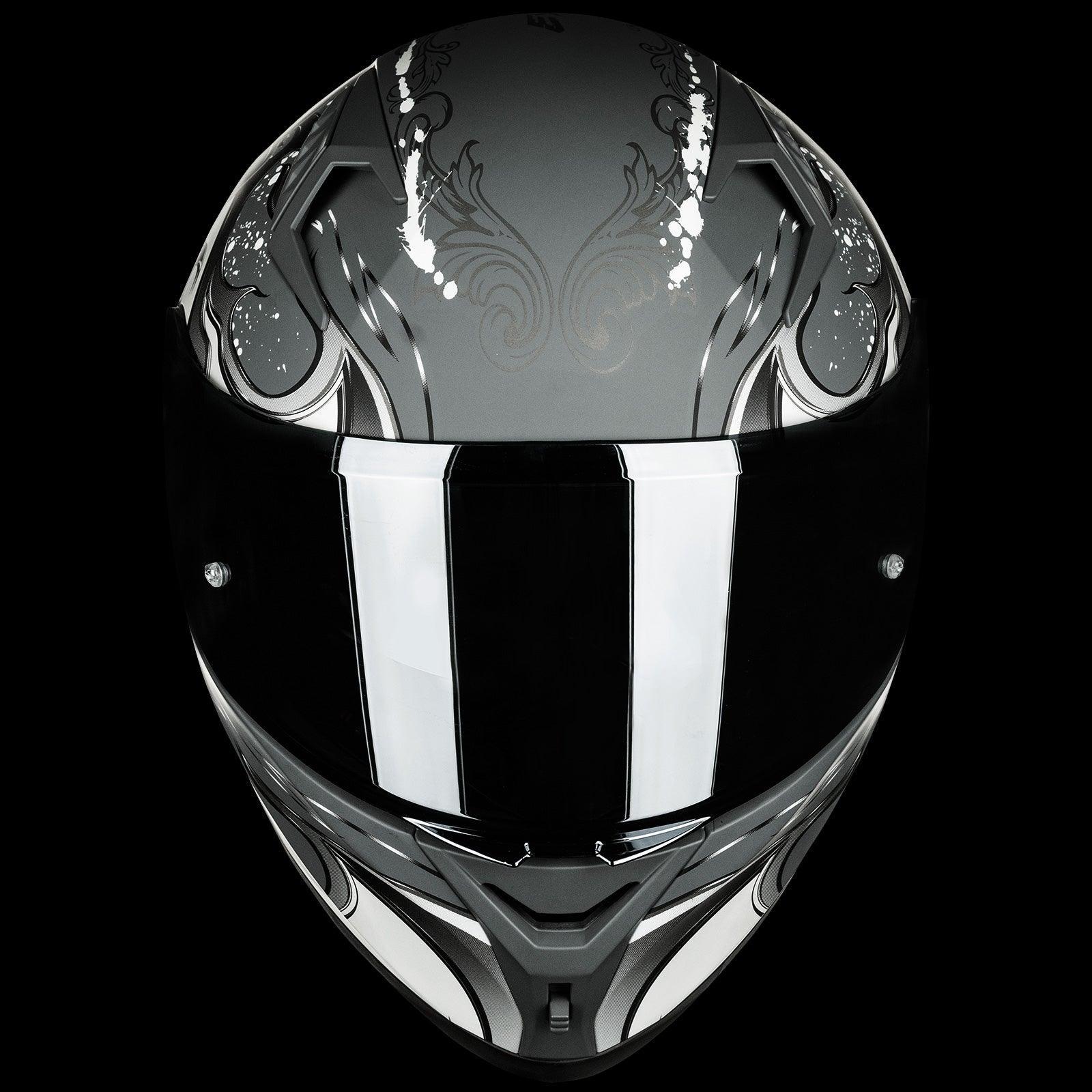 ILM Full Face Motorcycle Helmet Z501 | DOT Approved With Clear & Tinted Visors For Sport Motorcycles - Unisex Design