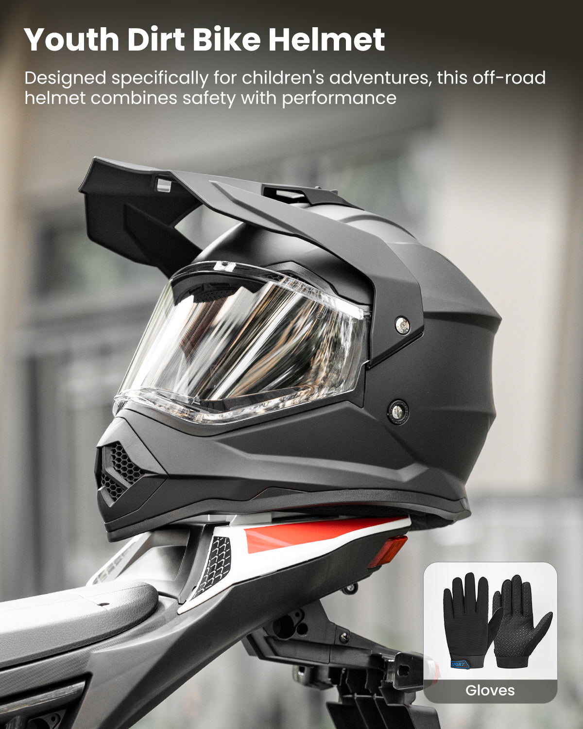 ILM Youth Dirt Bike Helmets ATV Motocross BMX Off Road Motorbike Model WS906