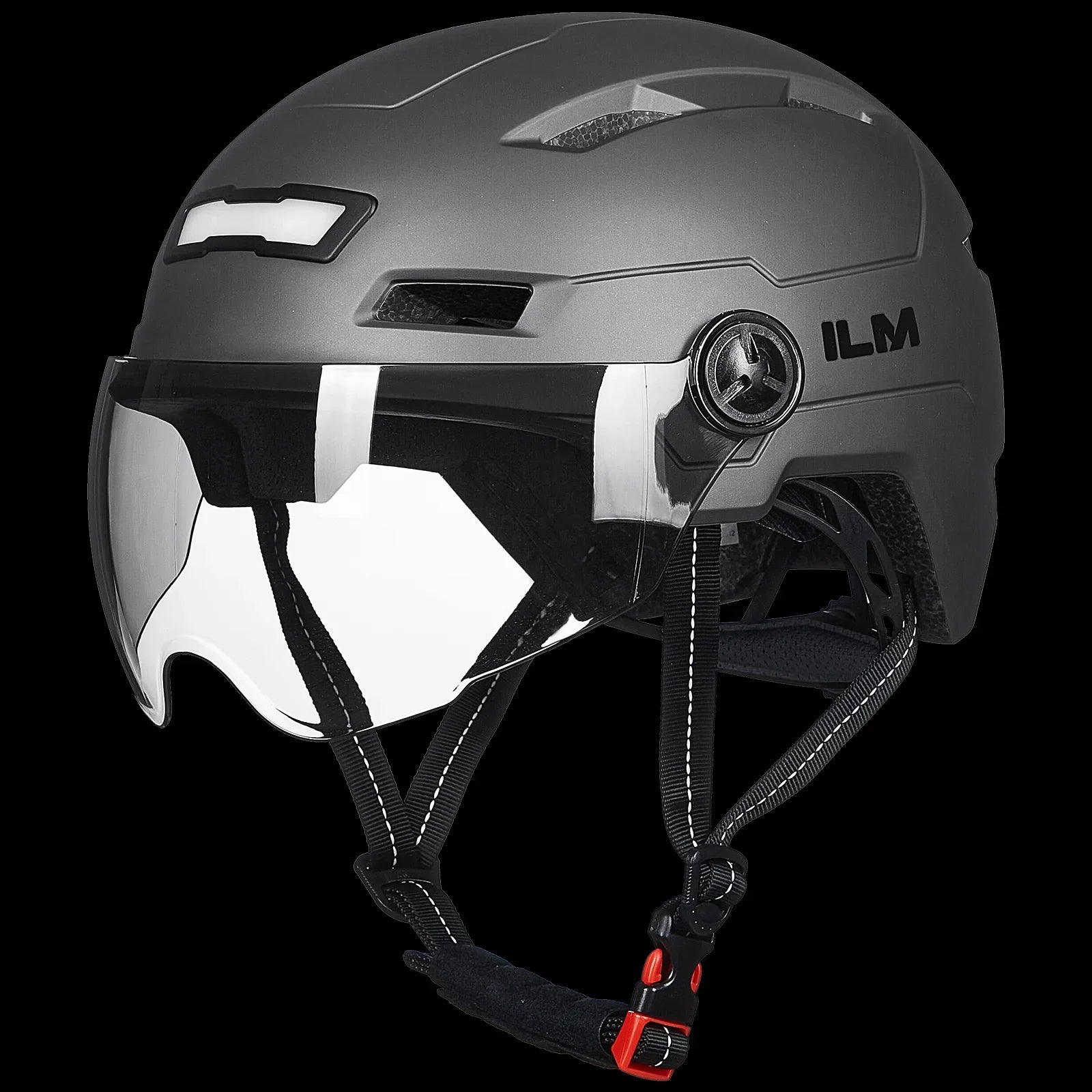 ILM Bike Helmet with USB Rechargeable LED Front and Back Light Model E3-10L