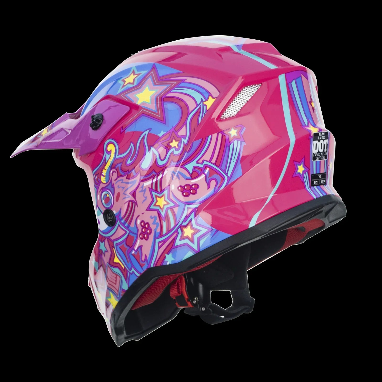 bike helmets bermuda Kids Full Face Helmet for BMX, Scooter and Cycling Yellow / S/M(20.5-22.0 in) a lightweight build ILM Youth ATV Helmet Kids