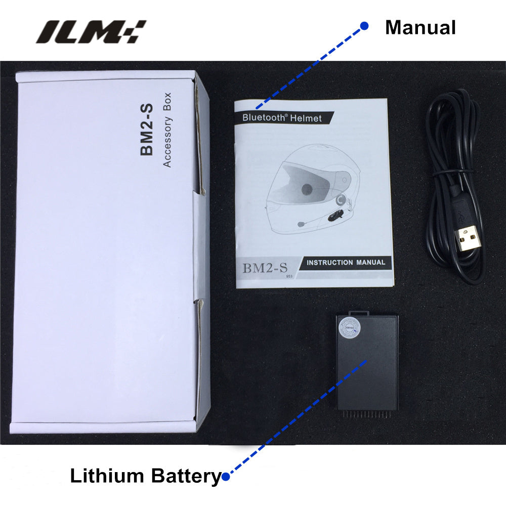 ILM Bluetooth Integrated Modular Flip up Full Face Motorcycle Helmet Model 953PRO