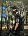 ILM Full Face Mountain Bike Helmet ASTM CPSC Adult with Adjustable Visor for MTB BMX Model HT58