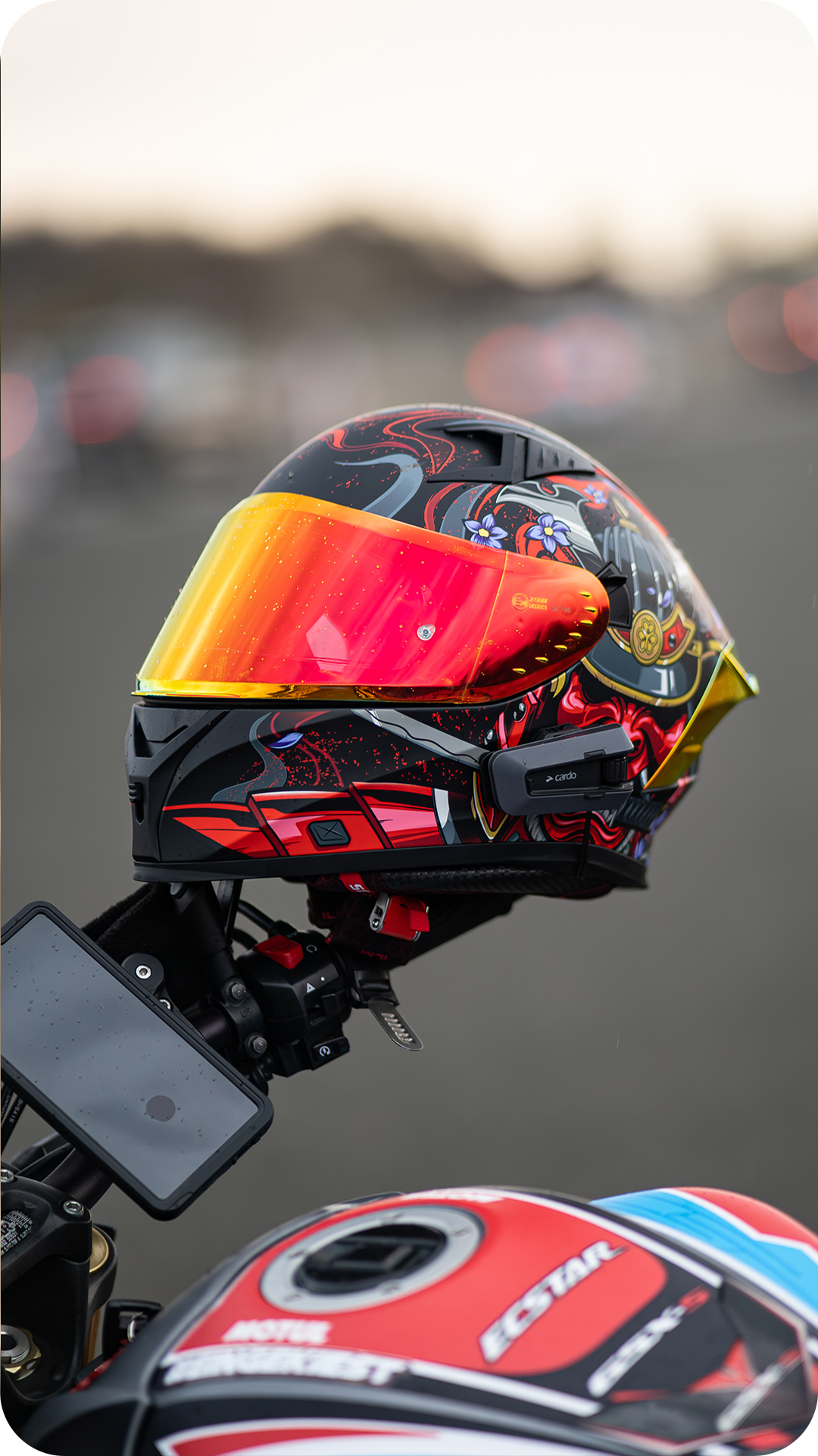 ILM Full Face Motorcycle Helmet Model Z501 Armor Red