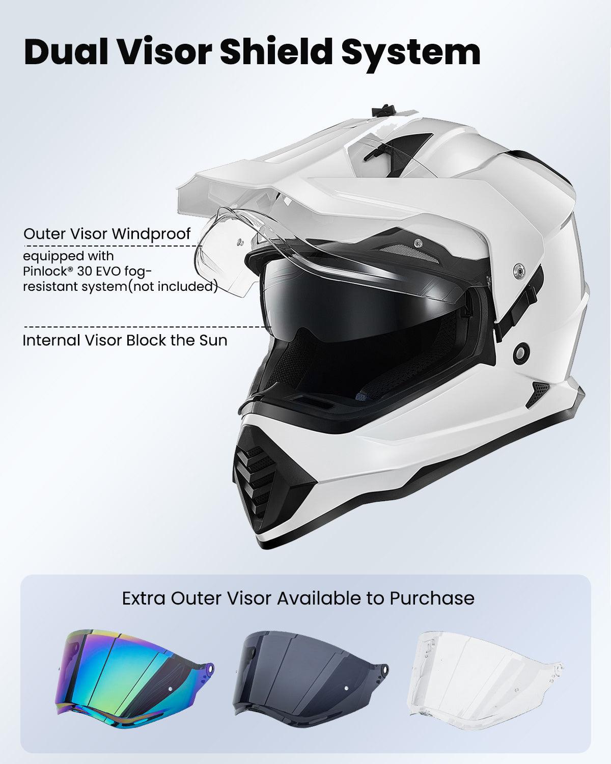 ILM Dual Sport Adventure Motorcycle Helmet Model WS902