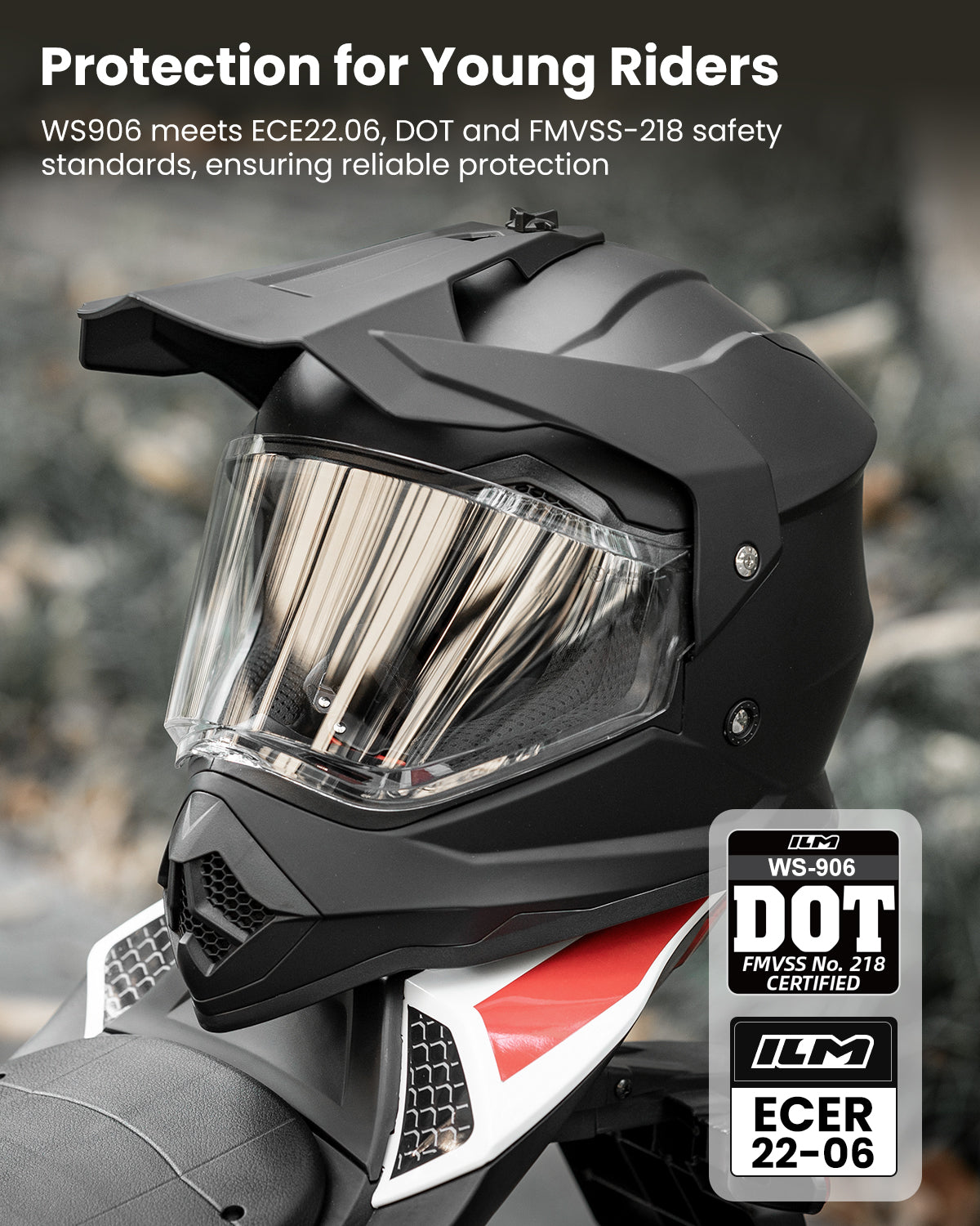 ILM Youth Dirt Bike Helmets ATV Motocross BMX Off Road Motorbike Model