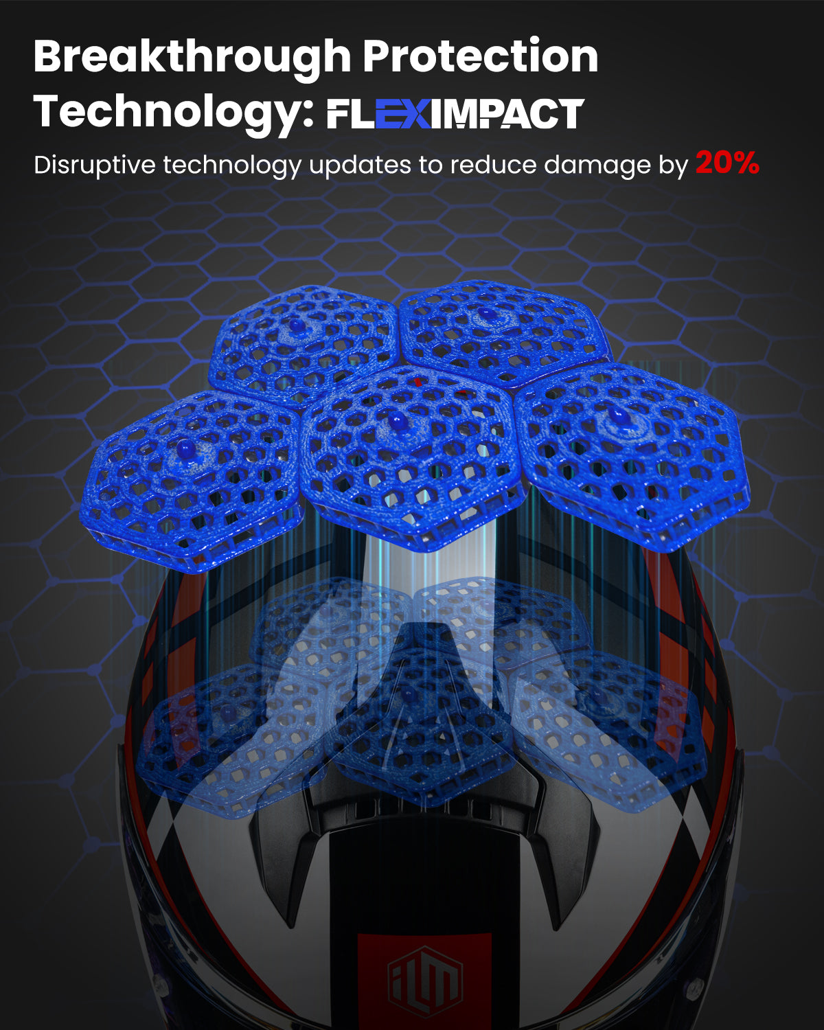 ILM Full Face Motorcycle Helmet DOT Approved Powersports Street Racing Cascos para Motos Model MF510A