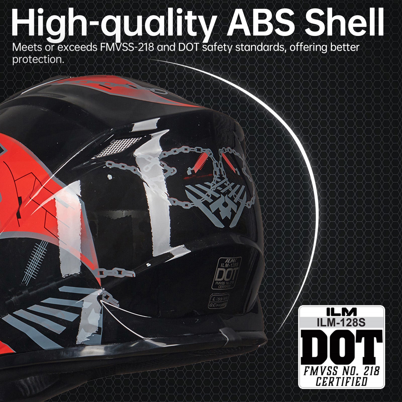 ILM Adult Dirt Bike Full Face Motorcycle Helmet Model 128S