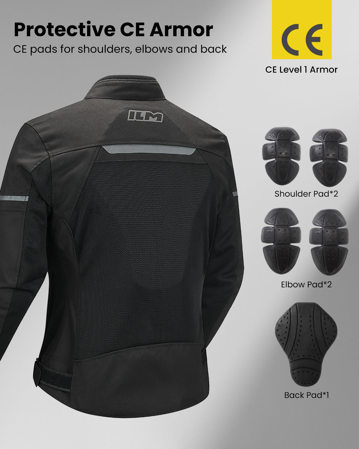 ILM Women Motorcycle Jacket with Armor CE Lightweight Moto Jacket Model JM4