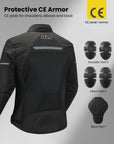 ILM Women Motorcycle Jacket with Armor CE Lightweight Moto Jacket Model JM4