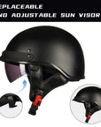 ILM Motorcycle Open Face Half Helmet Model 205V