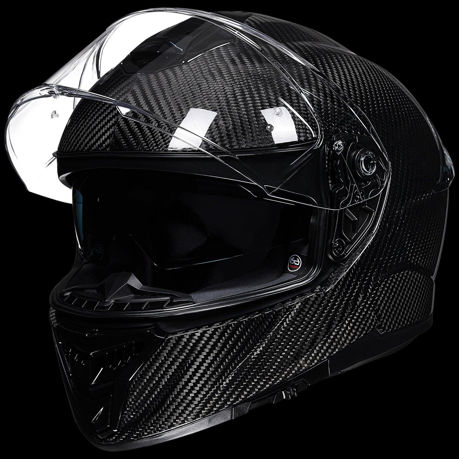 com motorcycle helmets ILM Full Face Motorcycle Carbon Fiber Helmet Model 861C Snake-effect Carbon Fiber / Large