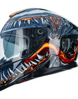 ILM Full Face Motorcycle Carbon Fiber Helmet Model 861C