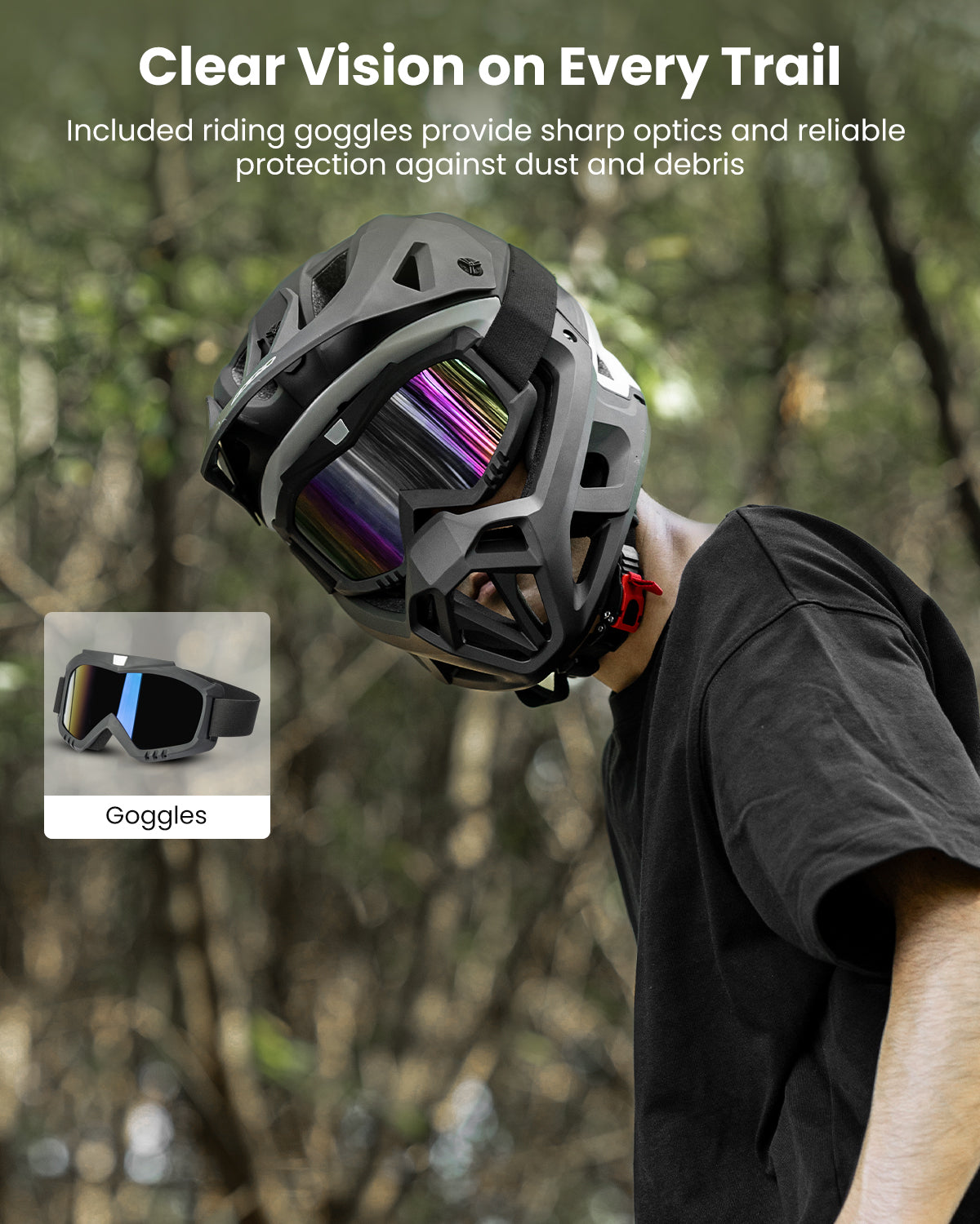 ILM Full Face Mountain Bike Helmet ASTM CPSC Adult with Adjustable Vis
