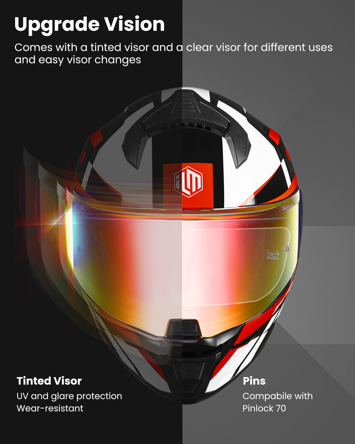 ILM Full Face Motorcycle Helmet DOT Approved Powersports Street Racing Cascos para Motos Model MF510A