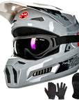 ILM Youth Dirt Bike Helmets Kids ATV Helmet with Goggles Gloves Mask Model MT601Y