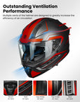 ILM Motorcycle Full Face Helmets DOT ECE with Dual Visor Pinlock Insert Street Racing Helmet Model MF568