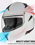 ILM Motorcycle Helmets Modular Dual Visor Flip-up Full Face Helmet Model 808