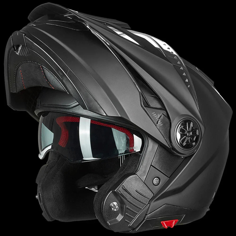 ILM Motorcycle Full Face Modular Helmet Model 909F Matte Black / Medium ILM Motorcycle Full Face Modular Helmet Model 909F Matte Black / Medium