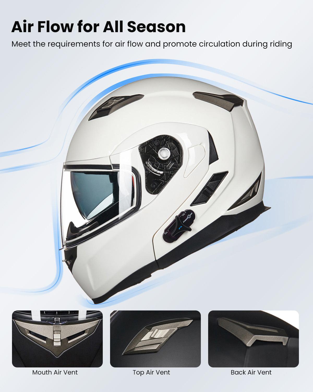 ILM Bluetooth Integrated Modular Flip up Full Face Motorcycle Helmet Model 953 Matte Black / Medium