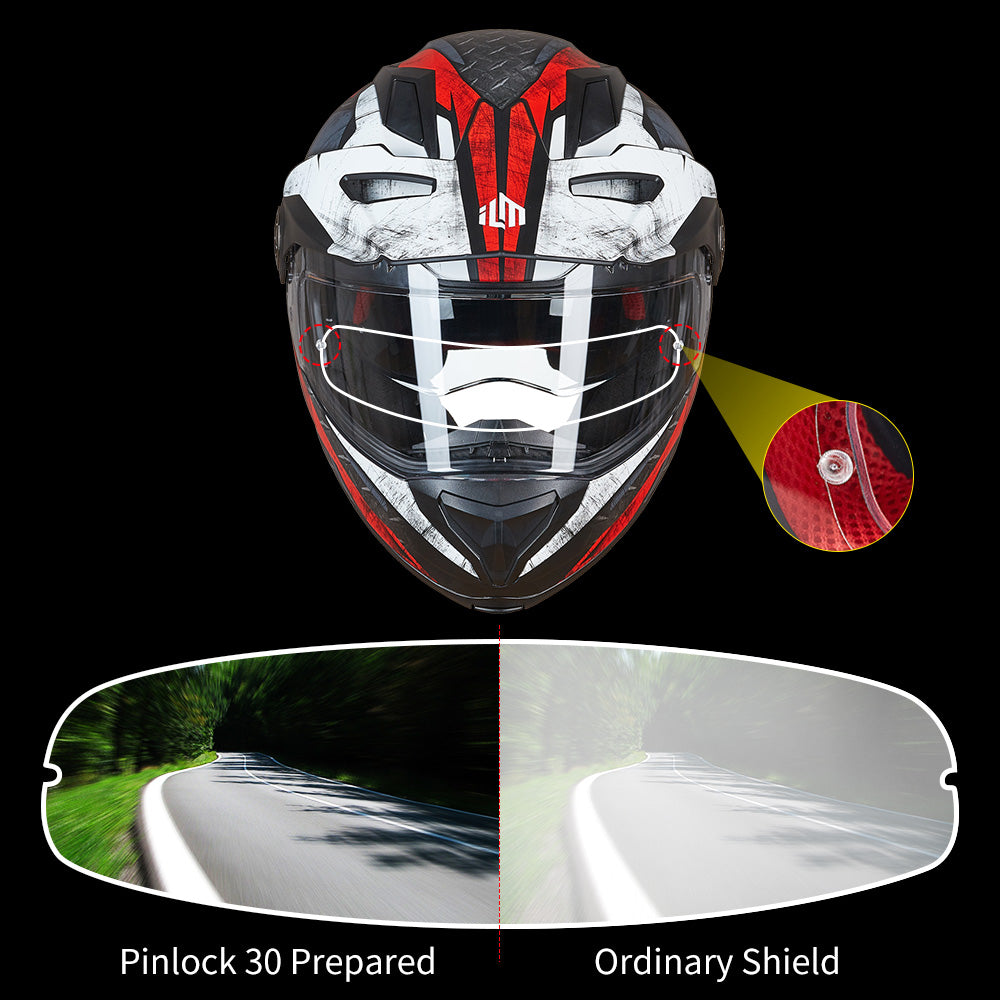 ILM Motorcycle Full Face Modular Helmet Model 909F