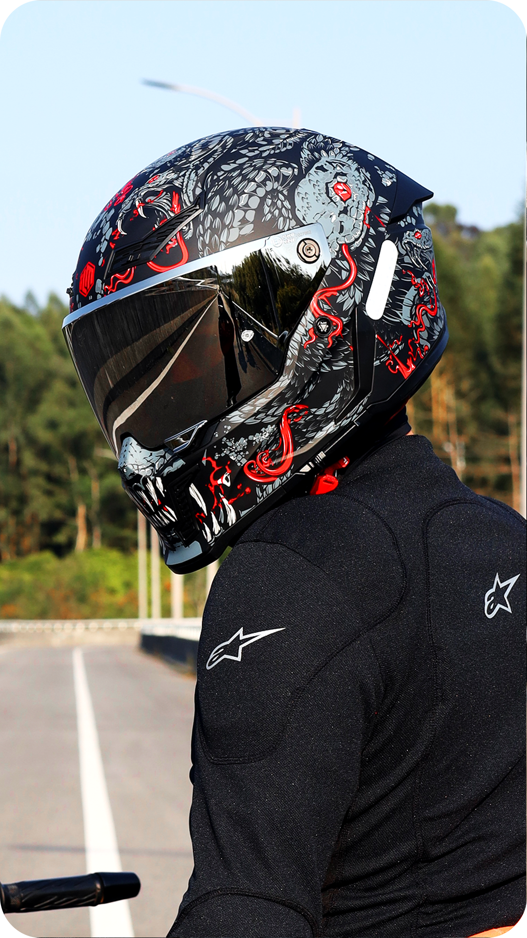 ILM Full Face Motorcycle Helmets Racing Helmet Model MF509