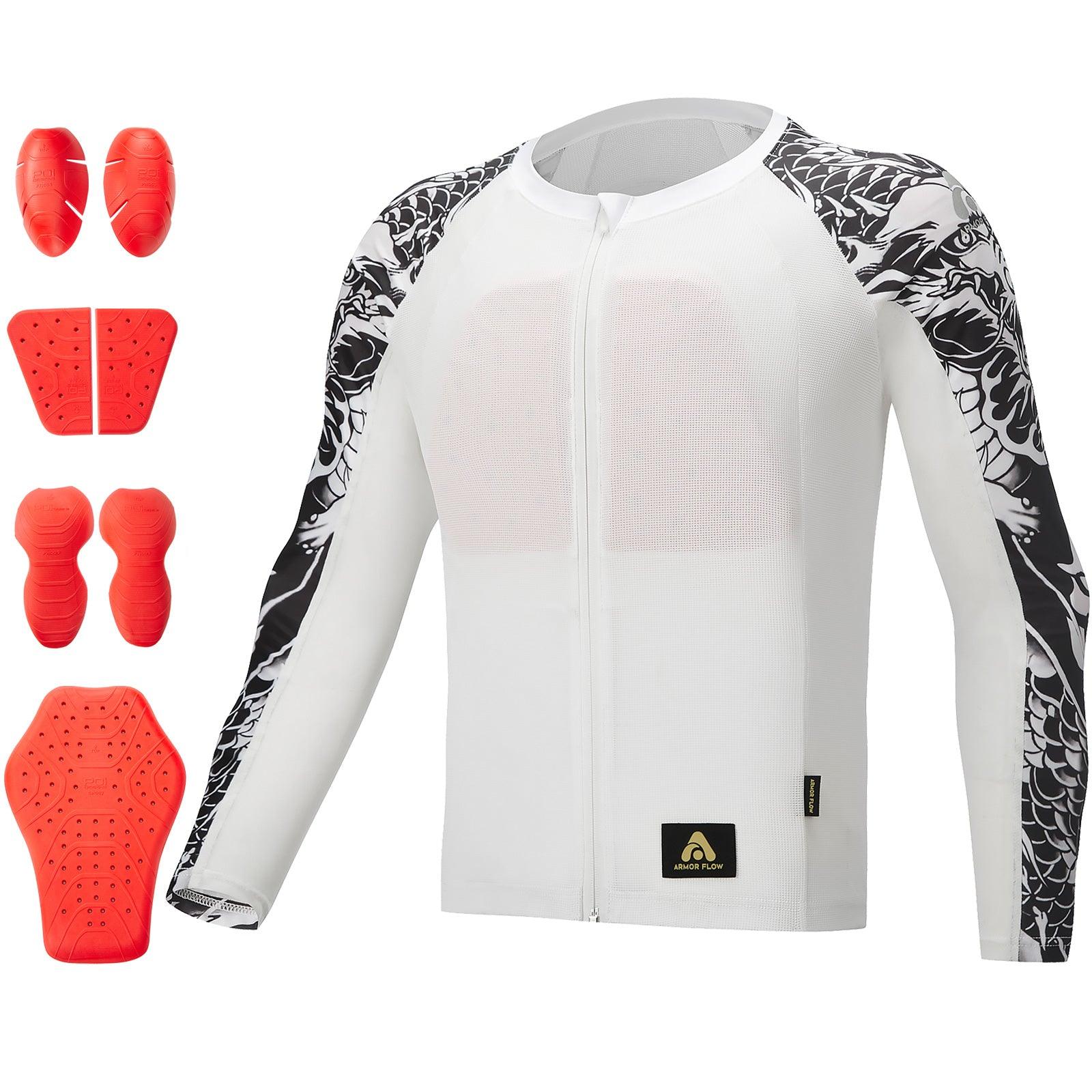 WICKED STOCK CE Level 2 Armored Mesh Motorcycle Shirt – Unisex, All Seasons