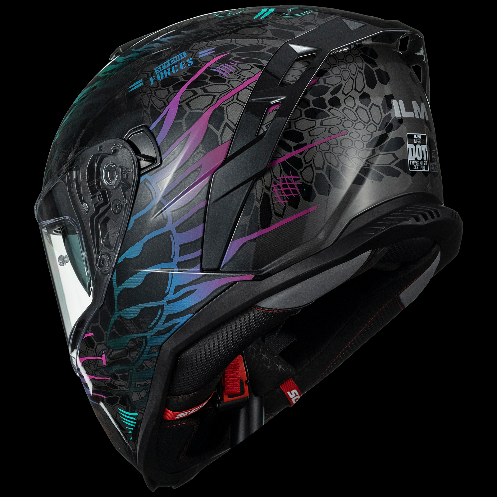ILM Motorcycle Full Face  Street Racing Helmet Model MF567