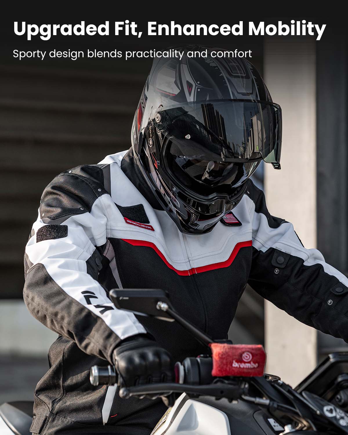 ILM Motorcycle Mesh Jacket with CE Armor and Detachable Waterproof Liner Model JRC2