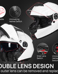 ILM Motorcycle Modular Full Face Helmet Model 159