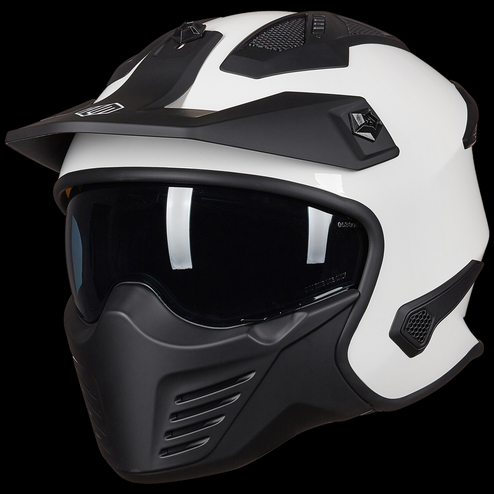 3x motorcycle half helmets ILM Open Face Motorcycle 3/4 Half Helmet Model 726X White / Large