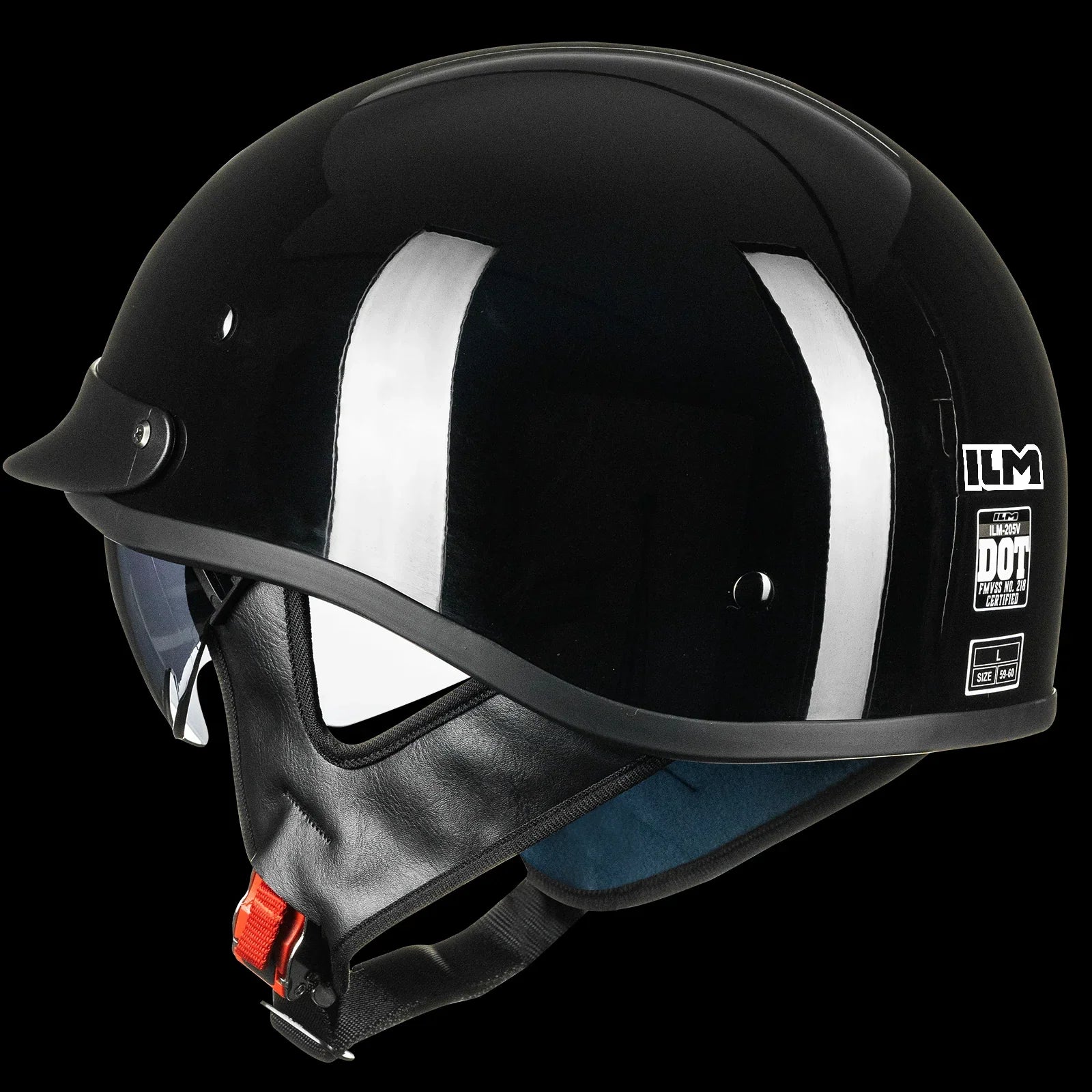 ILM Motorcycle Open Face Half Helmet Model 205V