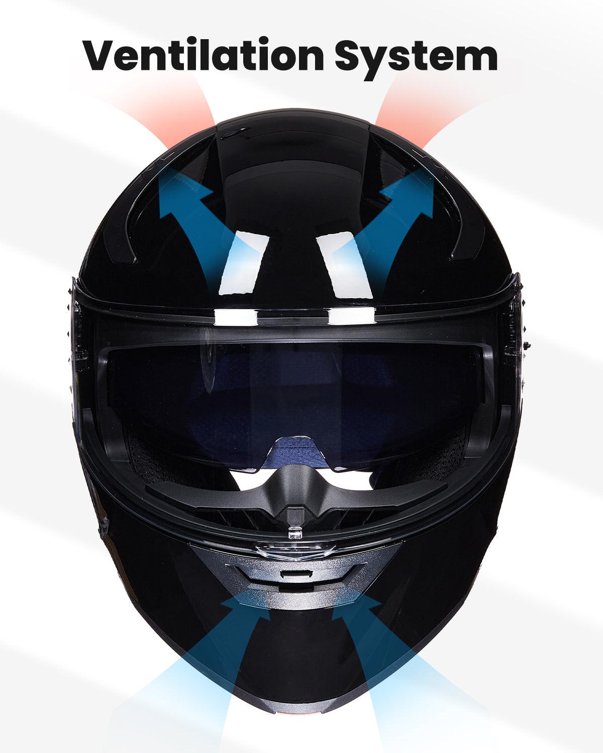 ILM Adult Motorcycle Modular Full Face Helmet Model WS206 White / X-Large