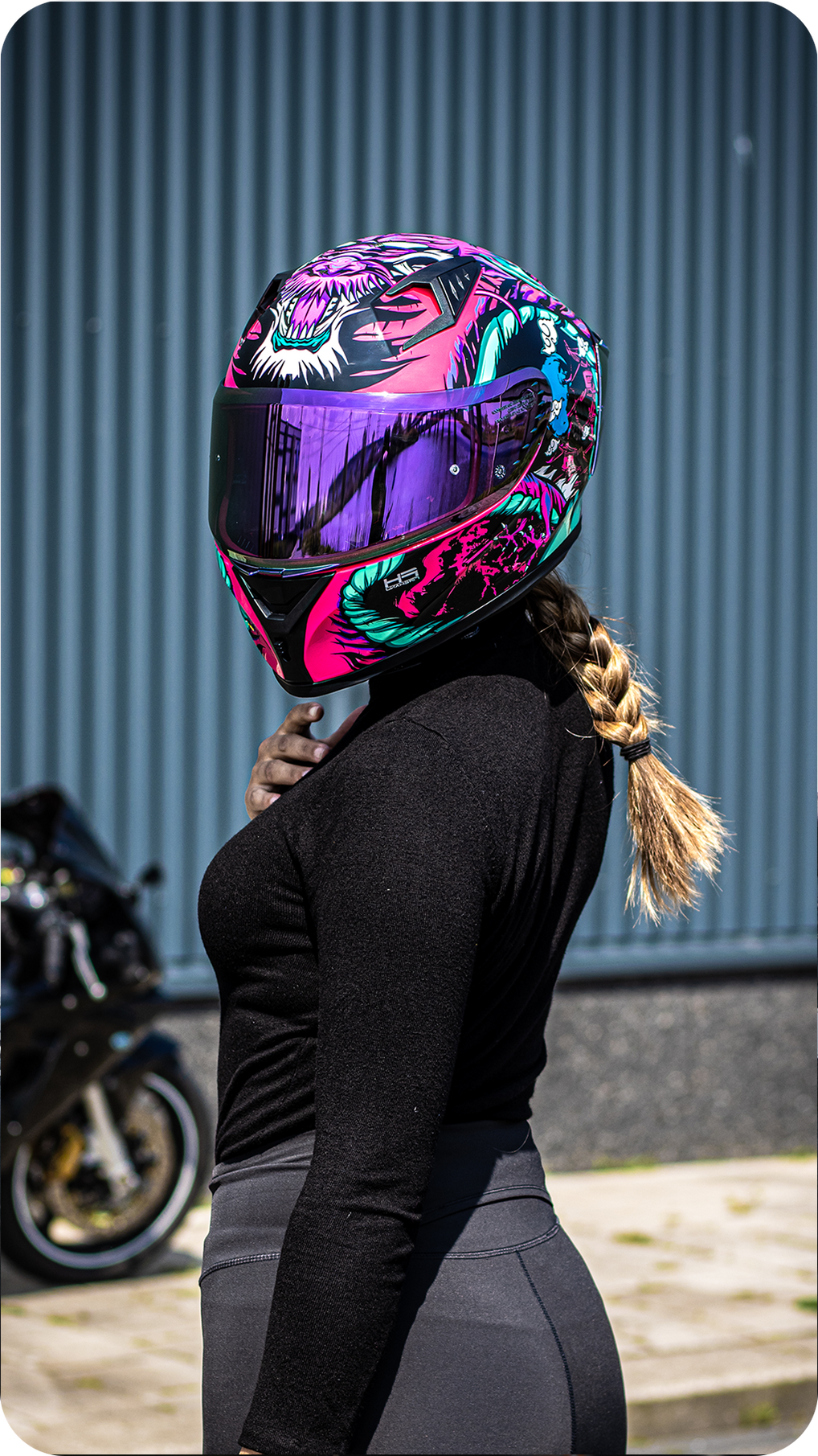 ILM Full Face Motorcycle Helmet Model Z501 Legend Pink