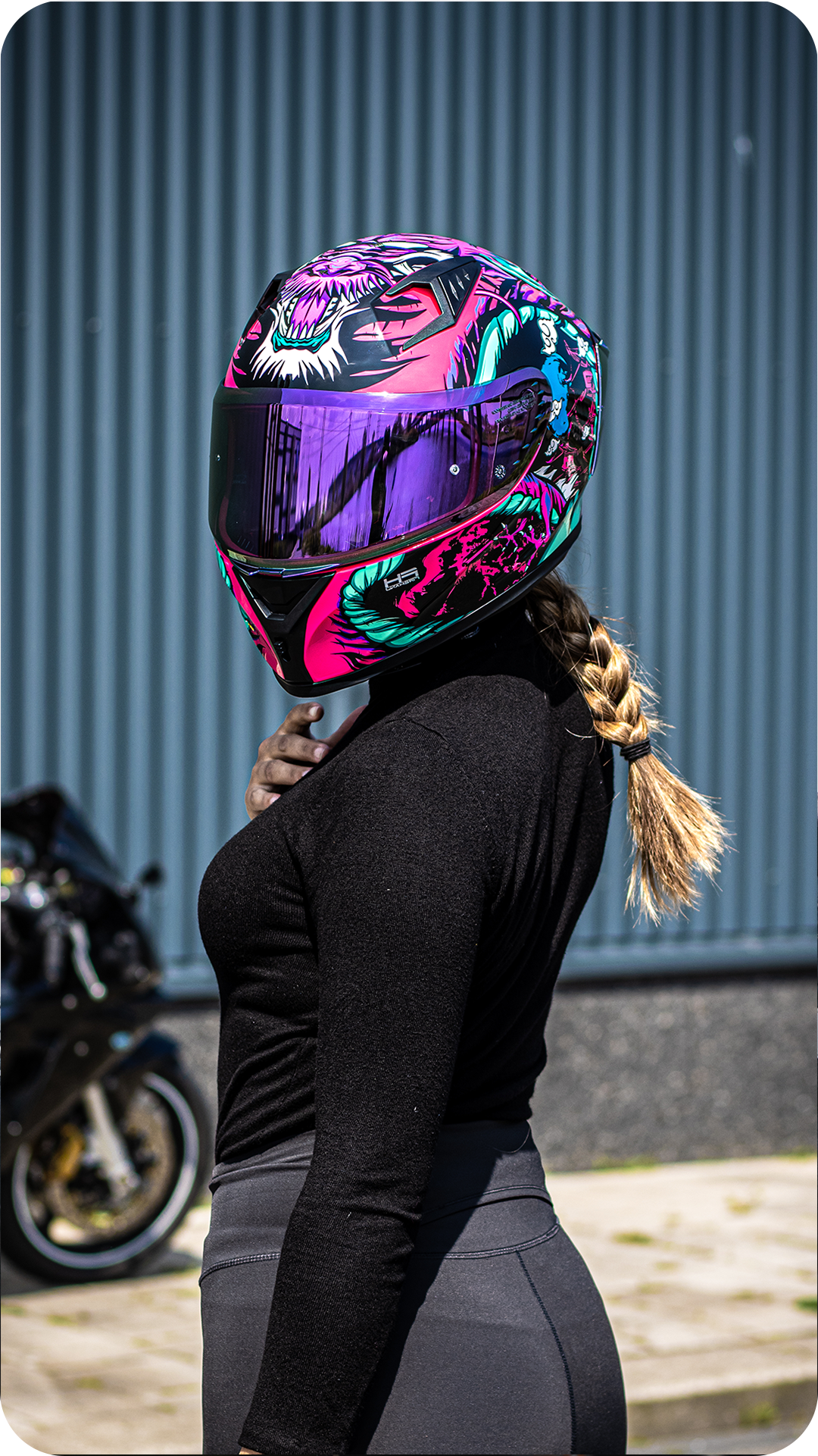 ILM Full Face Motorcycle Helmet Model Z501 Legend Pink