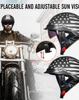 ILM Motorcycle Open Face Half Helmet Model 205V