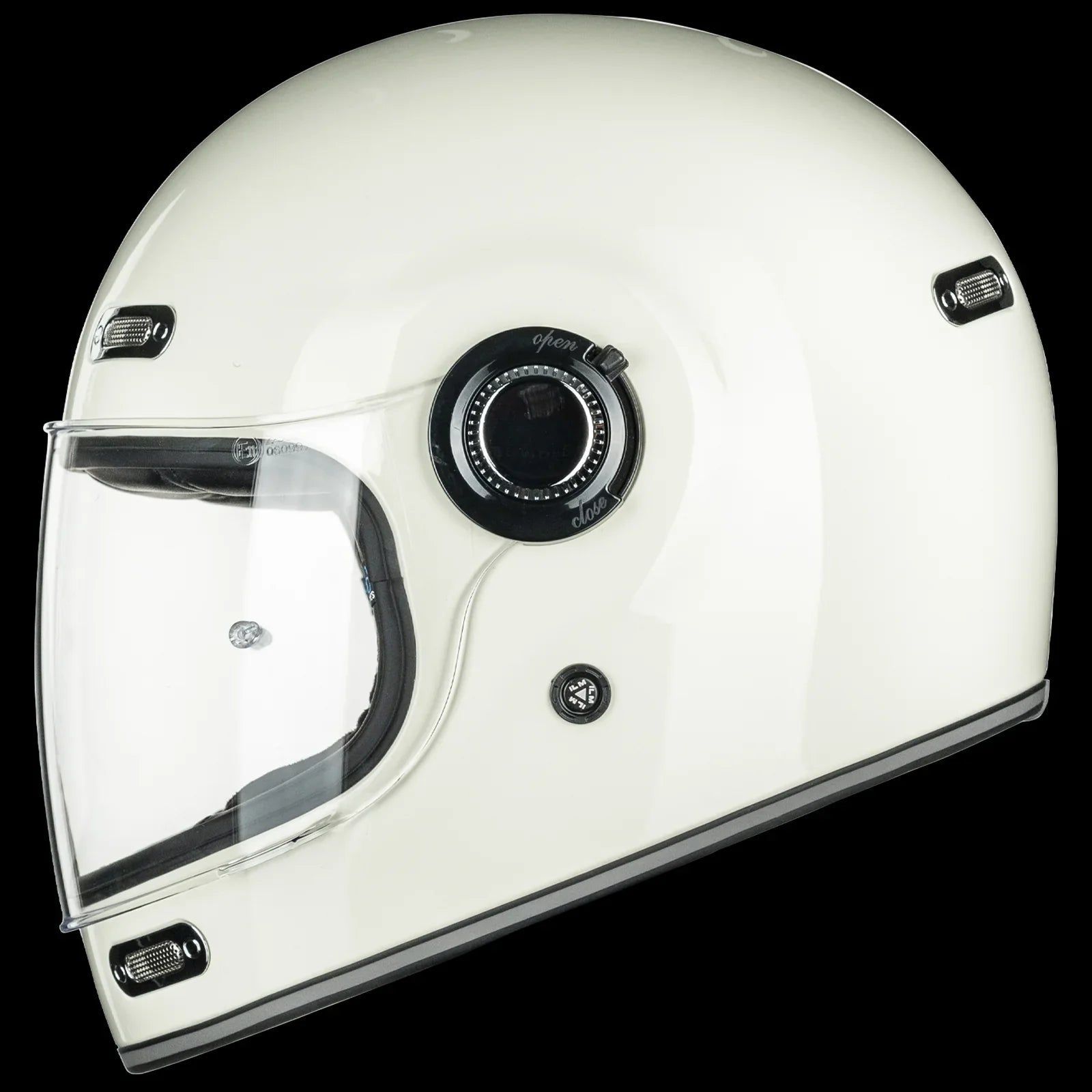 ILM Retro Full Face Motorcycle Helmet Model Z503 White / Large