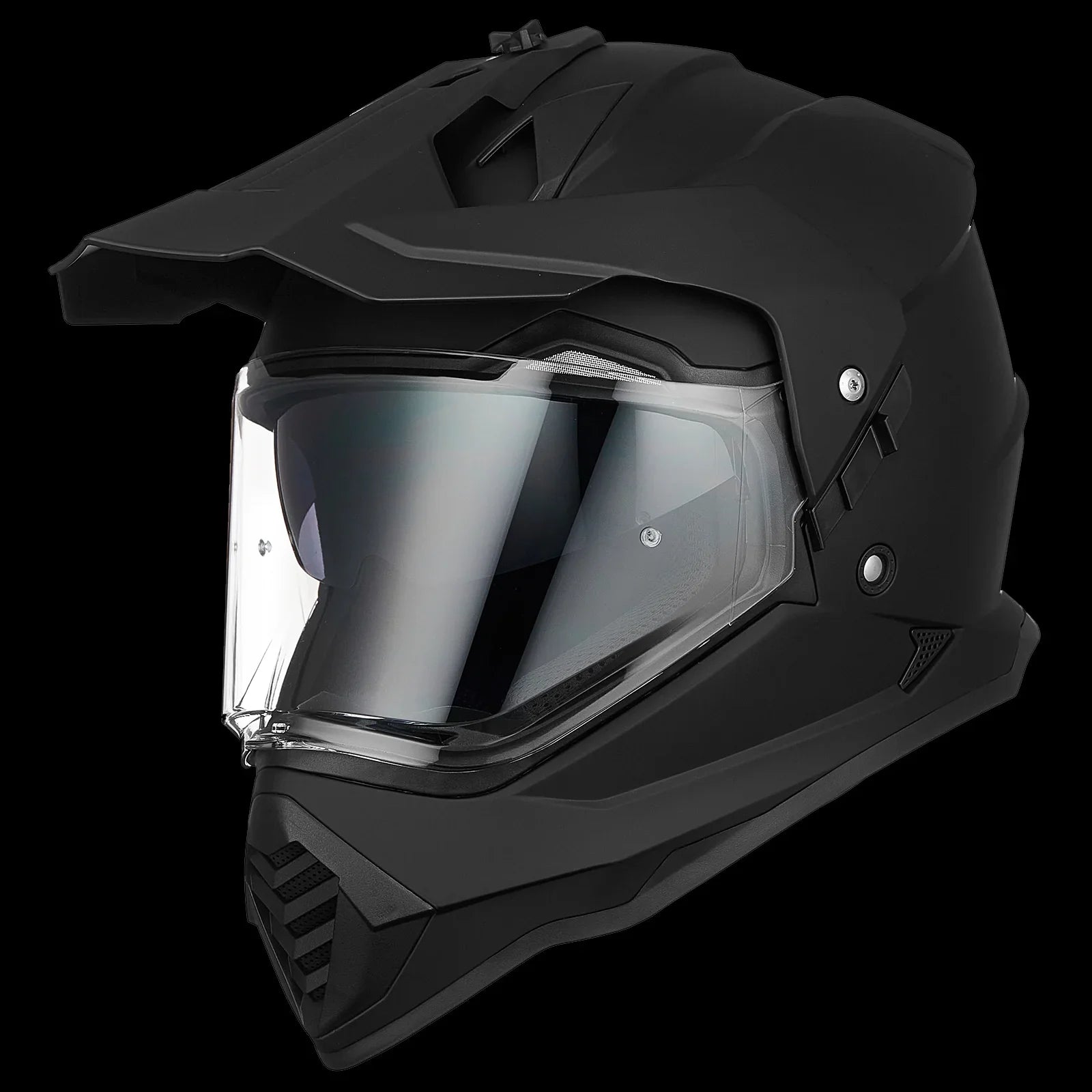 ILM Dual Sport Adventure Motorcycle Helmet Model WS902 Carbon Fiber / XL