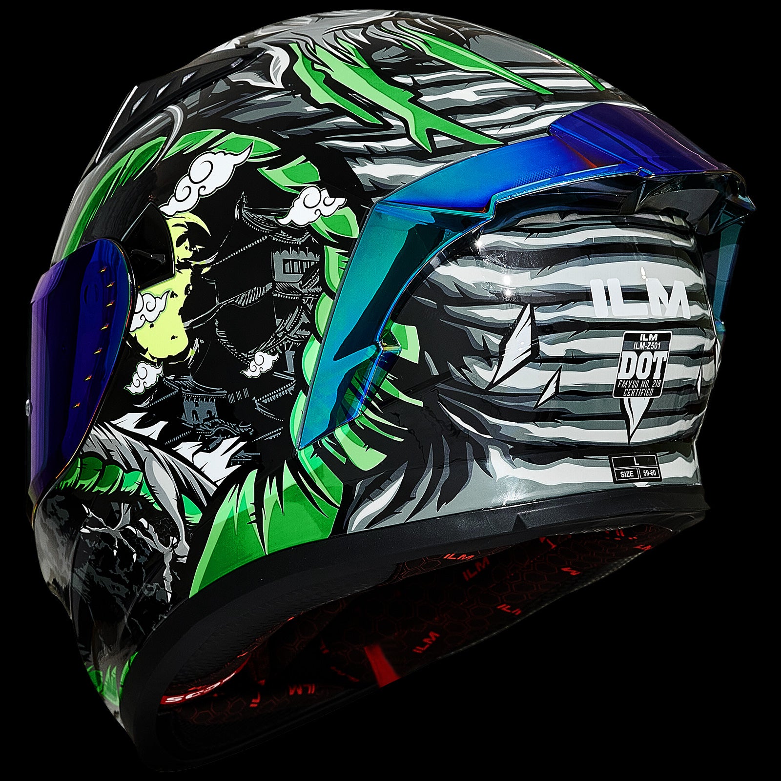 ILM Full Face Motorcycle Helmet Model Z501