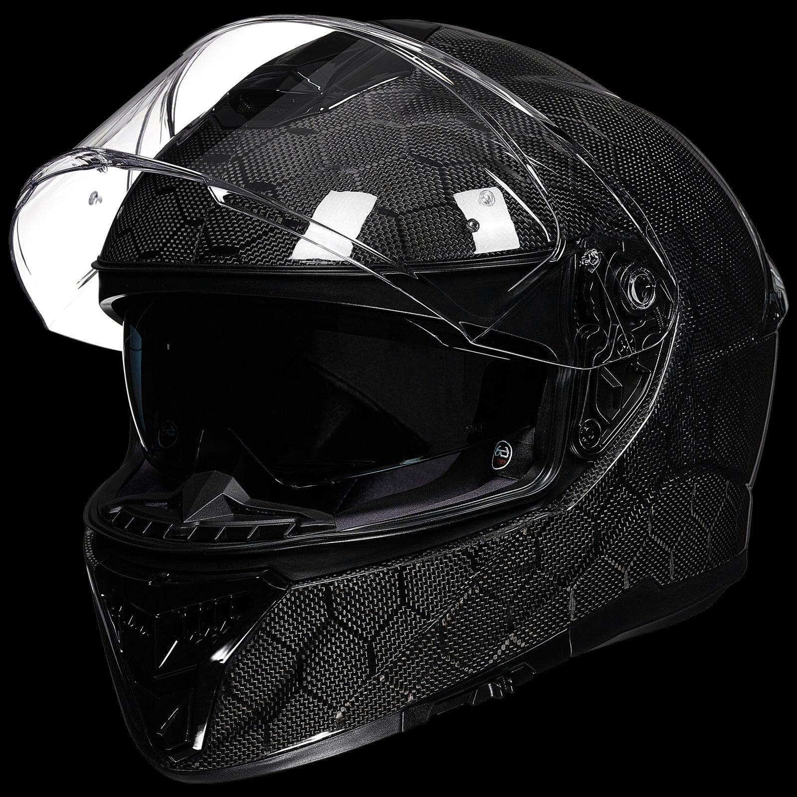 acc carbon fiber motorcycle helmets ILM Full Face Motorcycle Carbon Fiber Helmet Model 861C Snake-effect Carbon Fiber / Large