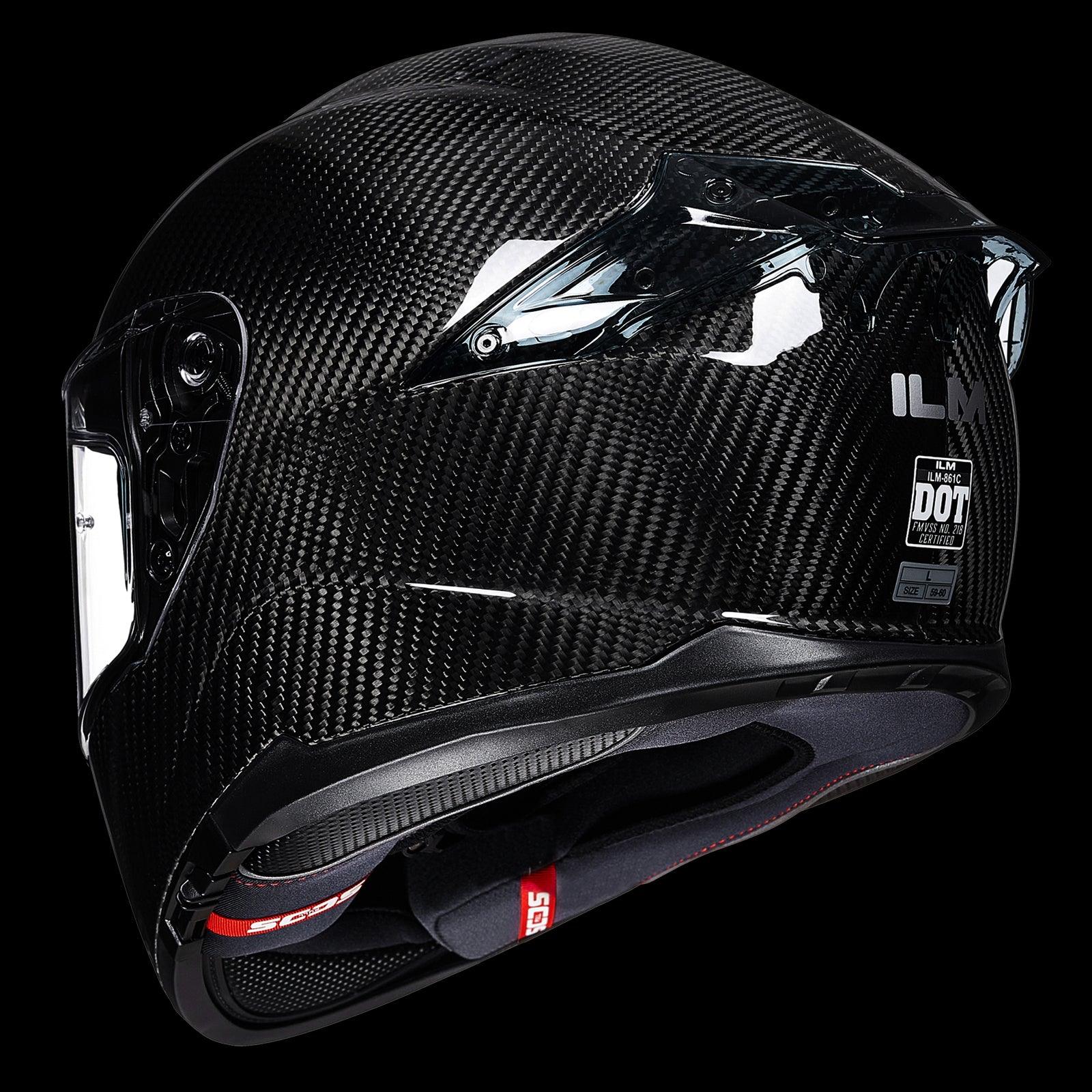 ILM Full Face Motorcycle Carbon Fiber Helmet Model 861C Snake-effect Carbon Fiber / Large ILM Full Face Motorcycle Carbon Fiber Helmet Model 861C Snake-effect Carbon Fiber / Large