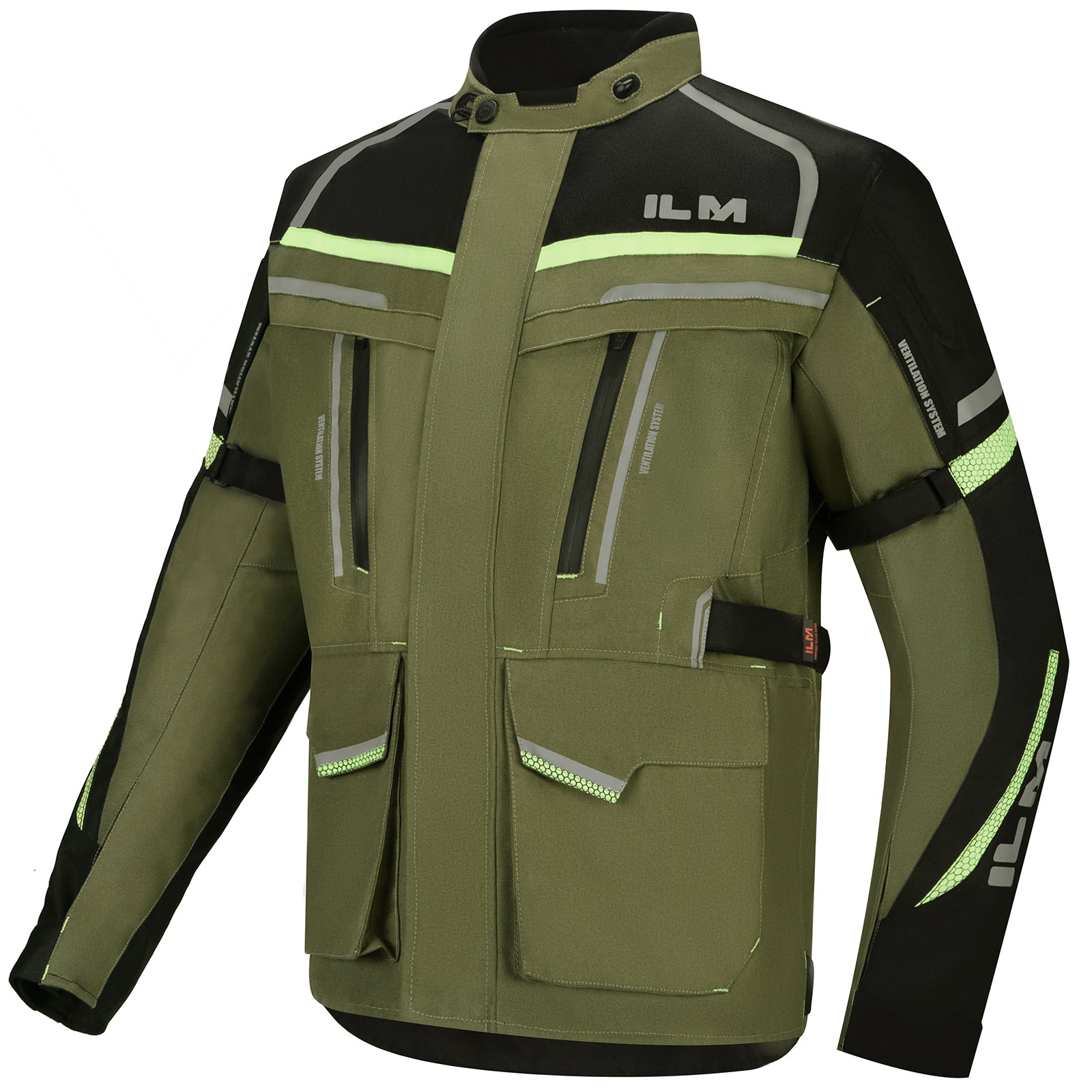 ILM Men's Street Motorcycle Jacket with CE Armor and Detachable Therma