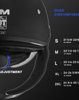 ILM Open Face Motorcycle Half Helmet Model P118