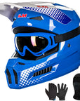 ILM Youth Dirt Bike Helmets Kids ATV Helmet with Goggles Gloves Mask Model MT601Y