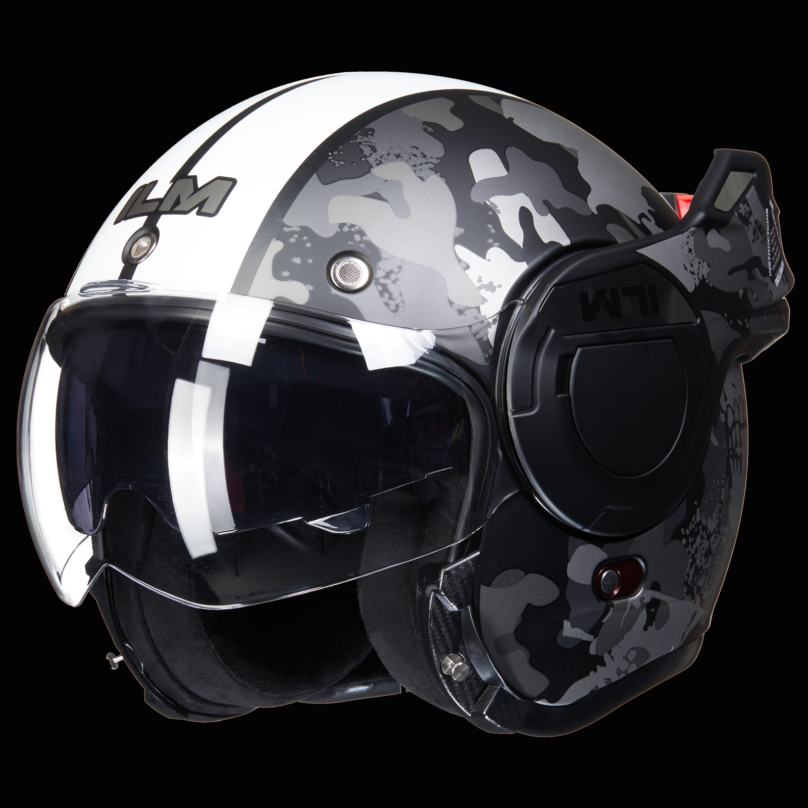 ILM Vintage Full Face Modular Motorcycle Helmet Model B707