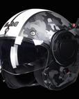 ILM Vintage Full Face Modular Motorcycle Helmet Model B707