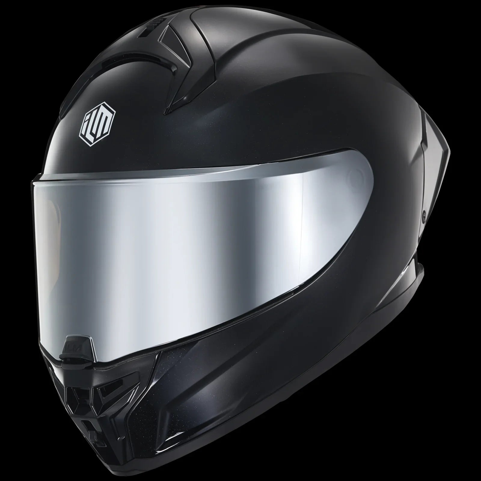 ILM Full Face Motorcycle Helmets Powersports Street Racing Cascos para Motos Model MF510 Gloss Black S / X-Large