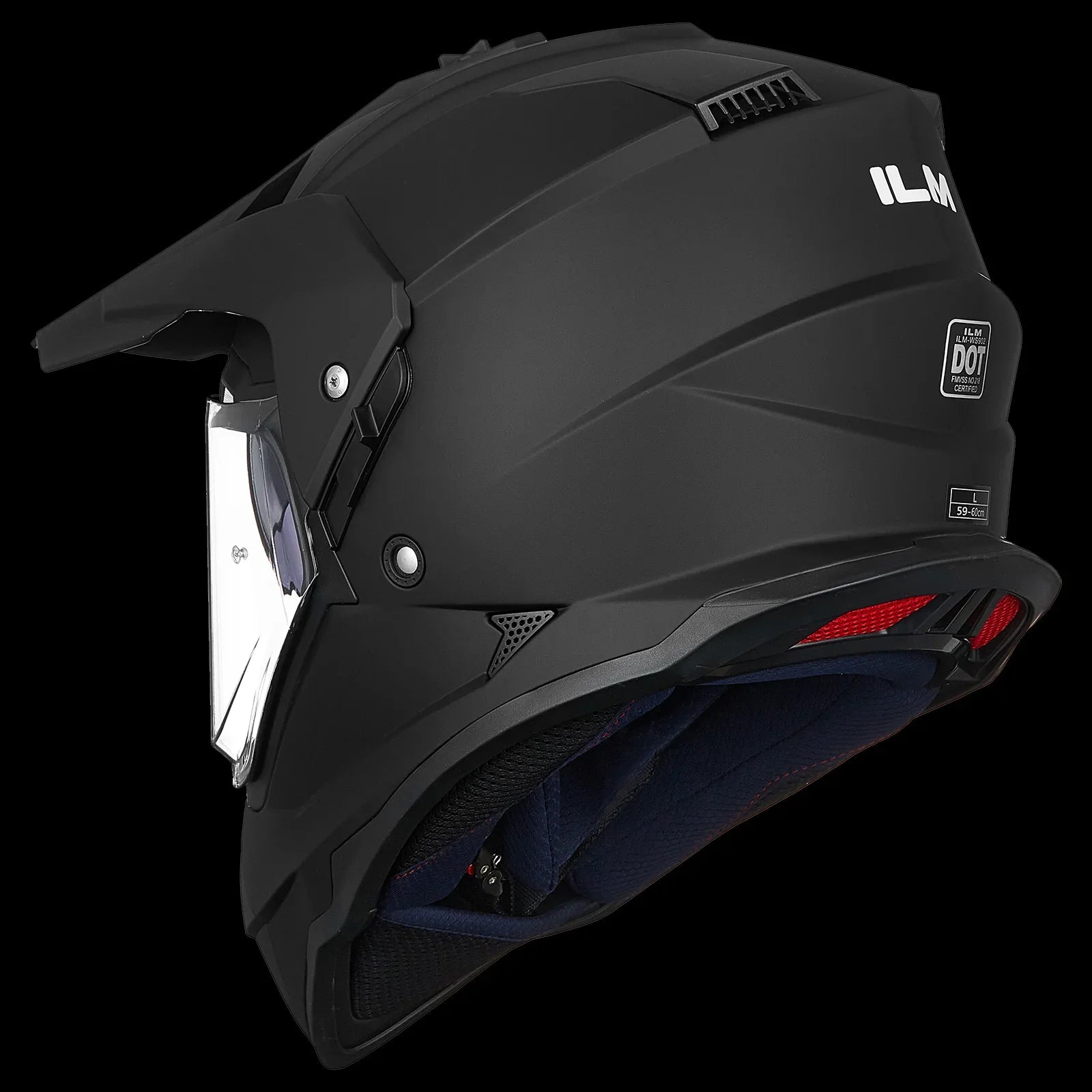 dual sport adventure motorcycle helmets cheap ILM Dual Sport Adventure Motorcycle Helmet Model WS902 Red Black / XXL