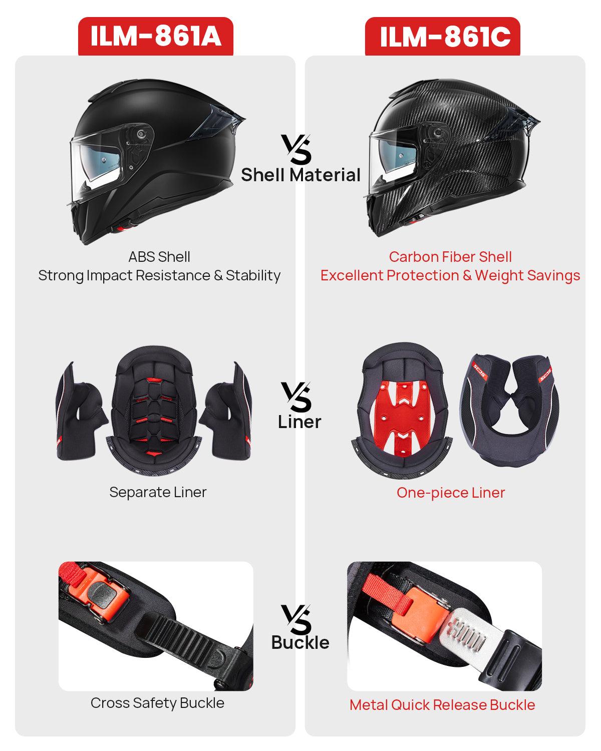 full face motorcycle helmet weight ILM Full Face Motorcycle Helmet Model 861A TheNight / Small